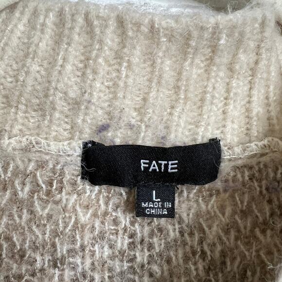 Fate Mock Neck Zebra Print Sweater Size Large - Picture 3 of 8